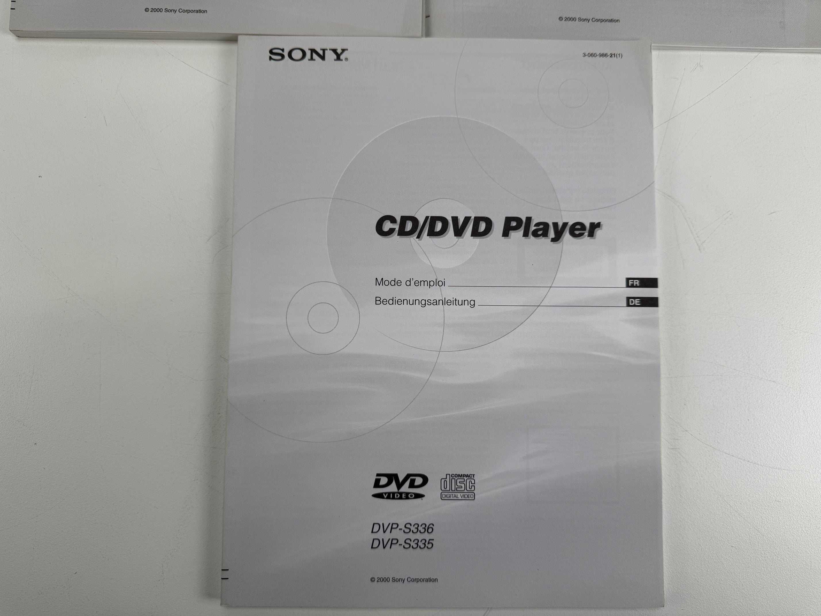 Sony DVP-S335 cd/dvd-speler - Originele handleidingen