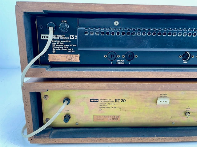 Klein & Hummel ES 20+ET20 Stereo Amplifier + AM/FM Tuner Set